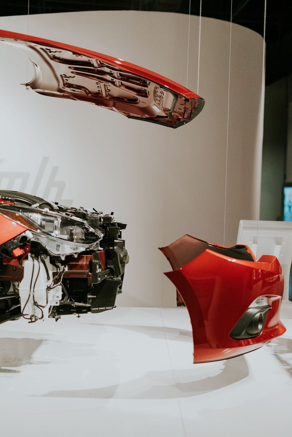 Car parts at a show